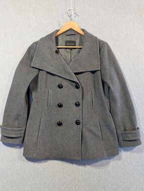 Aritzia Talula Babaton Wool Cashmere Coat Large Gray Black
